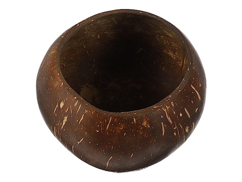 100% أوعية جوز الهند وعاء قشرة جوز الهند وعاء خشن عملاق 12 سم نصف قشرة