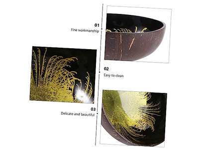 بطانات بناتون للأوعية بلاستيك مطبخ وعاء جوز الهند ومجموعة ملعقة سموذي