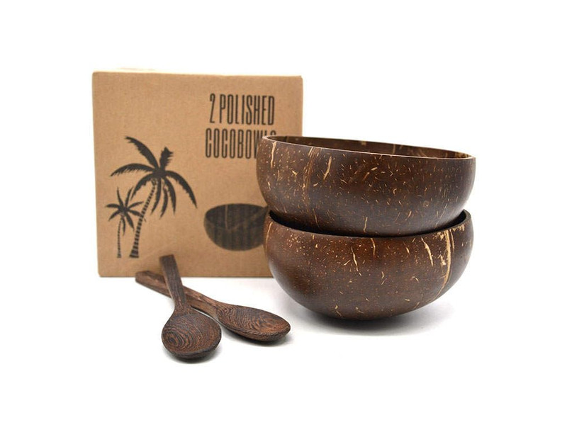 مصنع أوعية جوز الهند وعاء آيس كريم مصنوع يدويًا حلوى مصقولة قابلة لإعادة الاستخدام