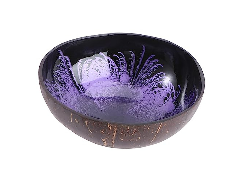 وعاء قشرة جوز الهند غير المعالج لتخزين المفاتيح مجموعة أوعية تقديم كبيرة الحجم خام