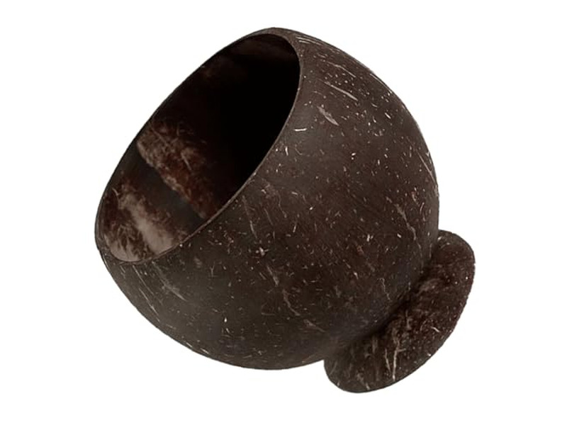 مجموعة من وعاء جوز الهند الشبيه بوعاء واحد مع قاعدة وأغطية شعار للأوعية الفيتنامية