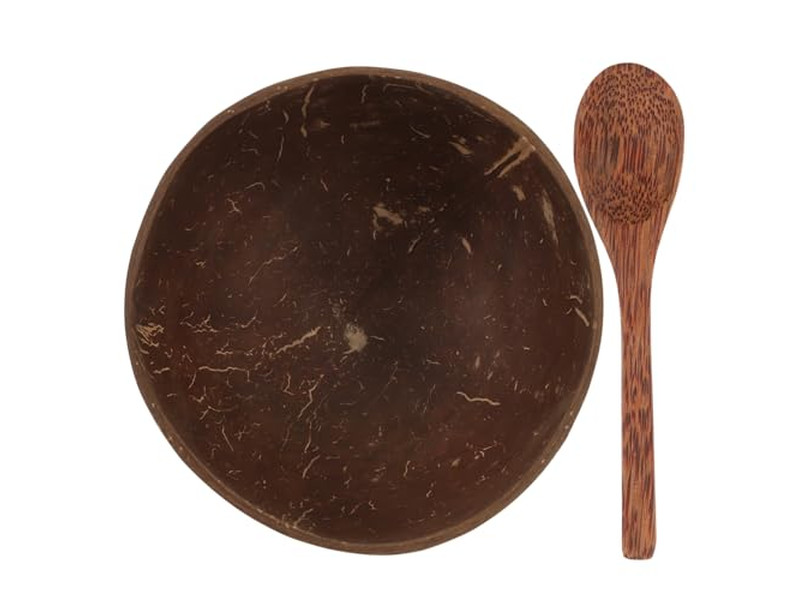 وعاء جوز الهند الفيتنامي الزخرفي البيئي مع قشور الخيزران للأشغال اليدوية