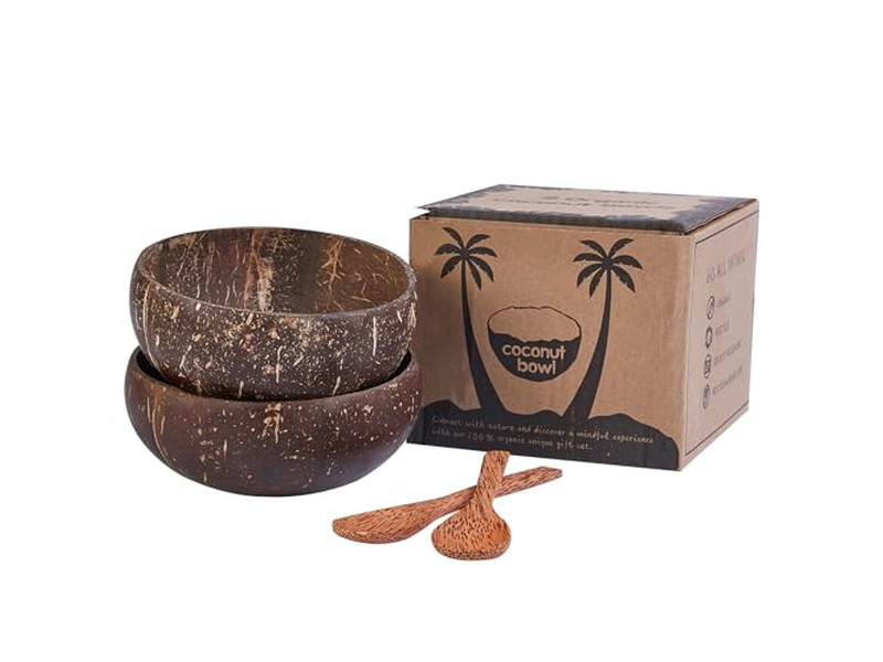 مجموعة ديكور الفواكه الخشبية من وعاء القش الطبيعي الضحل للسلطة