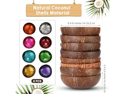 وعاء مع ملعقة هدية سلطة خشبية مصنوعة من الراتنج وأوعية مطلية باللك من فيتنام