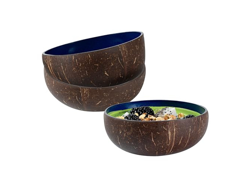 لوازم صنع الشموع أوعية خشبية للشموع مصنوعة يدويًا من جوز الهند العضوي الفاخر