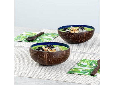 لوازم صنع الشموع أوعية خشبية للشموع مصنوعة يدويًا من جوز الهند العضوي الفاخر