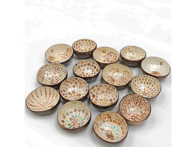 وعاء جوز الهند لتزيين الحفلات مجموعة صديقة للبيئة 36 خالية من الاهتزاز طبيعية بالكامل