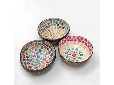 وعاء جوز الهند لتزيين الحفلات مجموعة صديقة للبيئة 36 خالية من الاهتزاز طبيعية بالكامل