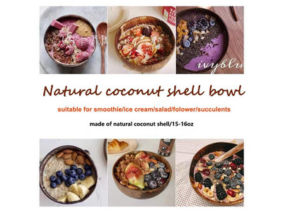 مصنع أوعية جوز الهند وعاء آيس كريم مصنوع يدويًا حلوى مصقولة قابلة لإعادة الاستخدام