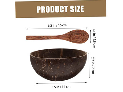 وعاء جوز الهند المصنوع يدويًا باستخدام قشرة رخيصة لشمعة ديكور خشبي