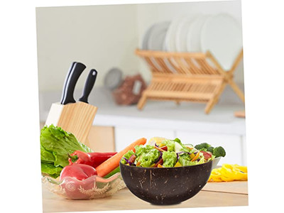 وعاء جوز الهند المصنوع يدويًا باستخدام قشرة رخيصة لشمعة ديكور خشبي