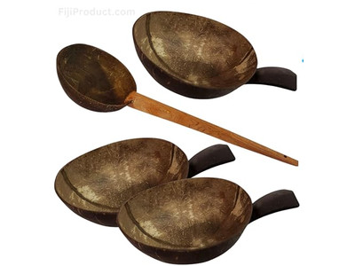 وعاء قشرة جوز الهند المصنوع يدويًا من قشور جوز الهند المصقولة