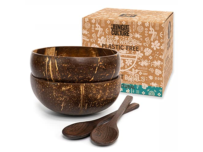 وعاء كوكونت أوعية كوكنت كوكنت أكواب جوز الهند قشرة شمعة تخزين المطبخ