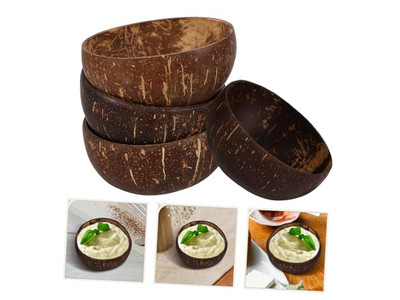 وعاء جوز الهند للعشاء أوعية فارغة حرف يدوية قشرة صغيرة بسيطة