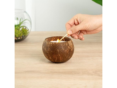 جوز الهند العضوي الطازج بيع قشور جوز الهند وعاء كوكو مصنوع يدويًا شمع