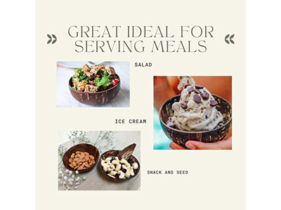 وعاء تقديم عملاق أوعية سلطة 500 مل قشرة جوز الهند بالجملة شمعة خشبية