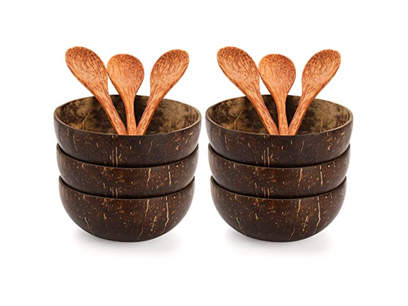 وعاء محمص قشرة الأكاسيا تدفئة اللكر مائل معلق مجموعة أوعية الحلوى