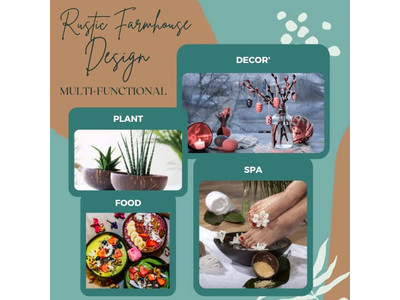 وعاء جوز الهند الصغير شراء الأوعية وعاء الأطفال ميني بيع جوز الهند المنقوش خلاط أكاي