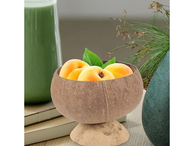 ملعقة وعاء جوز الهند الخشبي المنحوت جودة الزفاف أمان الأوعية الصغيرة