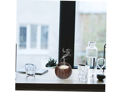 وعاء جوز الهند الفيتنامي شمعة شمع عيد الميلاد وعاء إبداعي شمعة قشرة جوز الهند