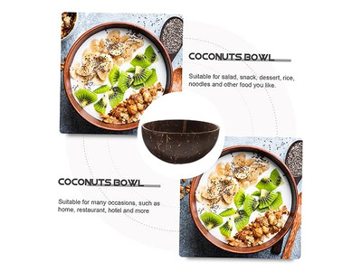 وعاء جوز الهند الفيتنامي الزخرفي البيئي مع قشور الخيزران للأشغال اليدوية